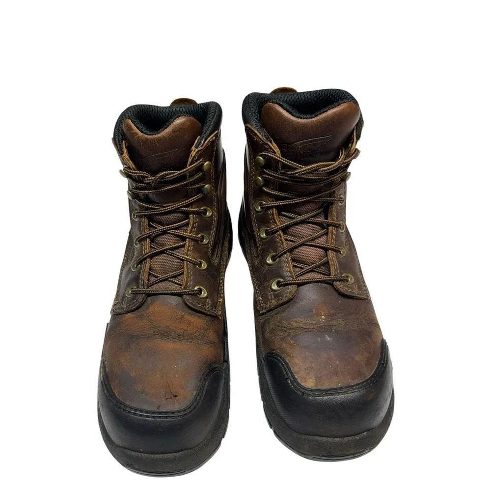 Red Wing King Toe ADC Boots Mens Size 9 Brown Leather Waterproof Safety Toe